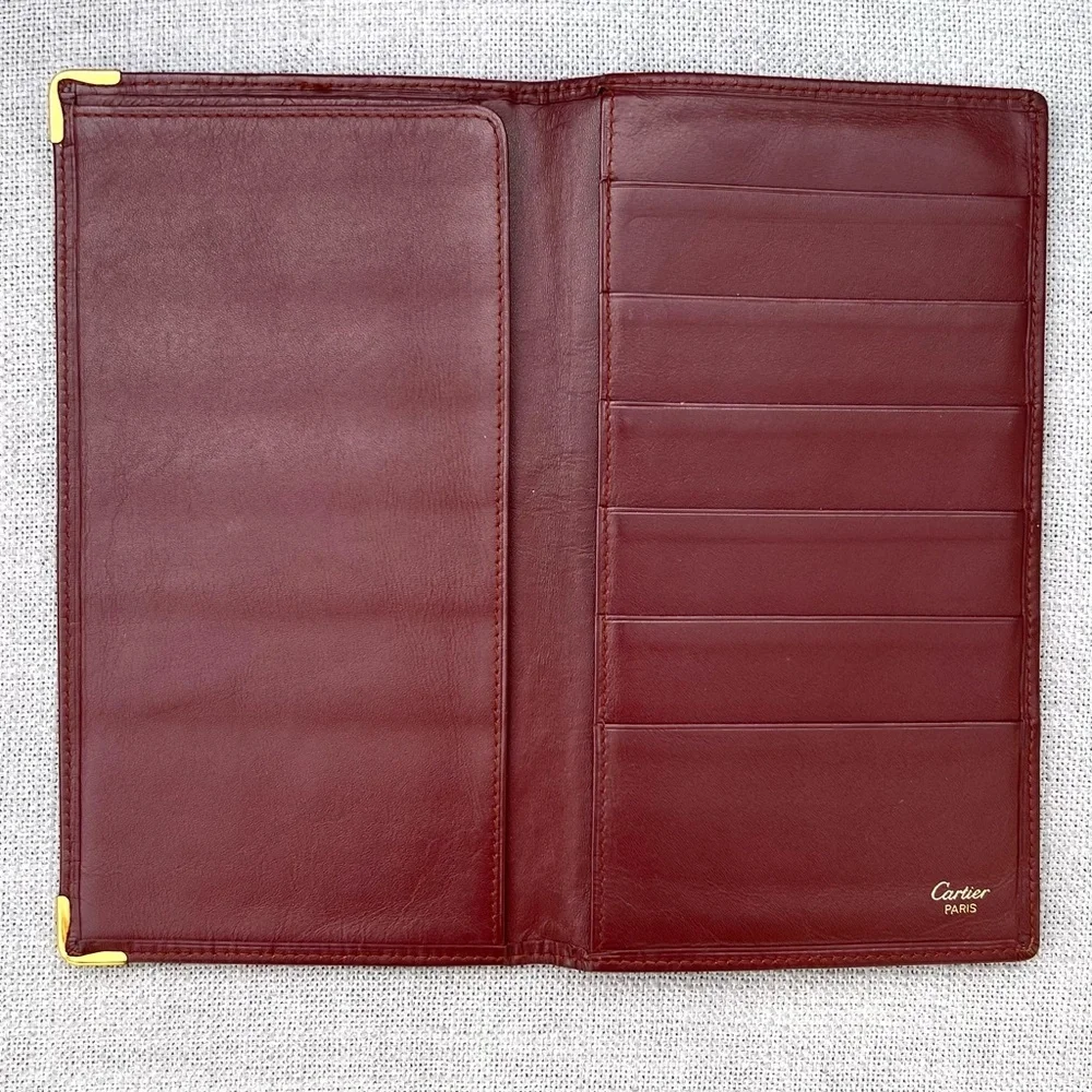 Cartier Must De Cartier Burgundy Wallet Unisex